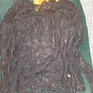 Who What Wear Black Lace blouse
